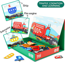 Load image into Gallery viewer, Kids  Magnetic Jigsaw Puzzle Toys   (Alphabet  Transport or Shape) Learning Kits
