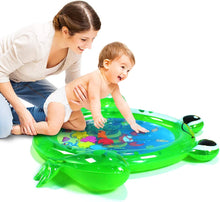 Load image into Gallery viewer, Baby Tummy Time Water Play Mat for Baby&#39;s Stimulation Growth : 3-12 Month Toddlers (Blue turtle) TikTok
